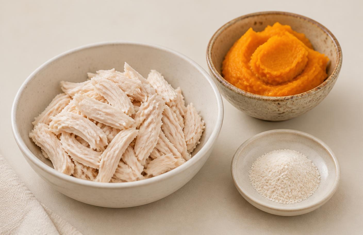 Plain chicken, pumpkin and prebiotic fibre for sensitive stomachs