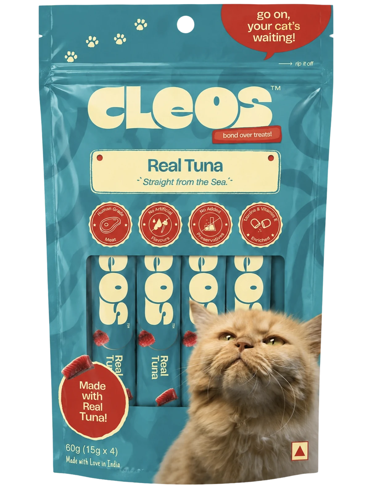 Cleos Real Tuna lickable cat treat