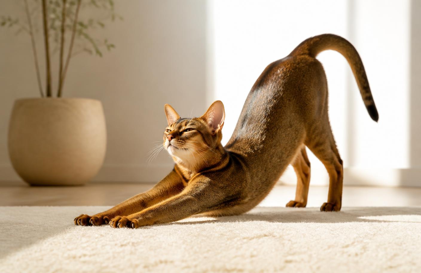 Ginger cat licking its nose beside high-protein Cleos cat treats