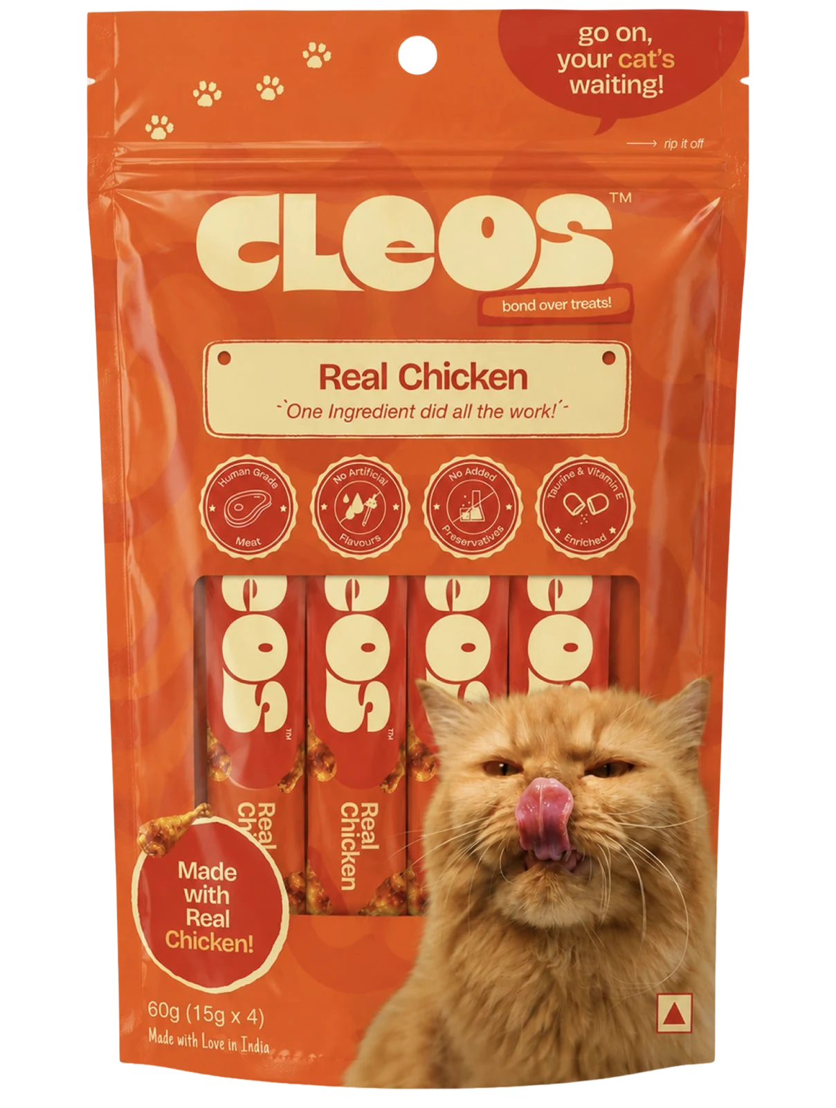 Cleos Real Chicken lickable cat treat